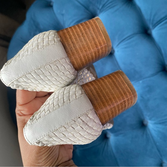 AQUATALIA PASHA WHITE WOVEN LEATHER PUMPS HEELS - Picture 8 of 11